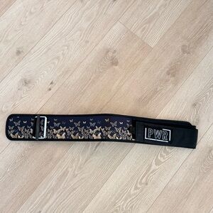 PWR NEW Navy and Gold Butterfly weightlifting Belt small